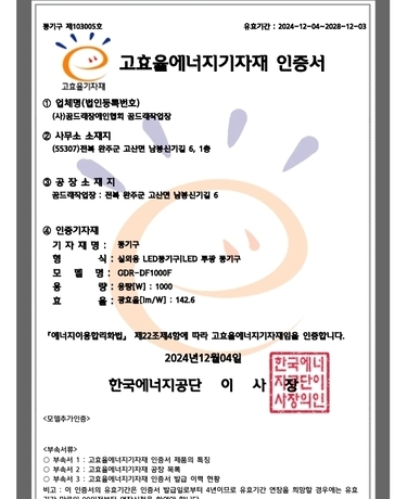 LED투광등기구 비대칭 GDR-DF1000F